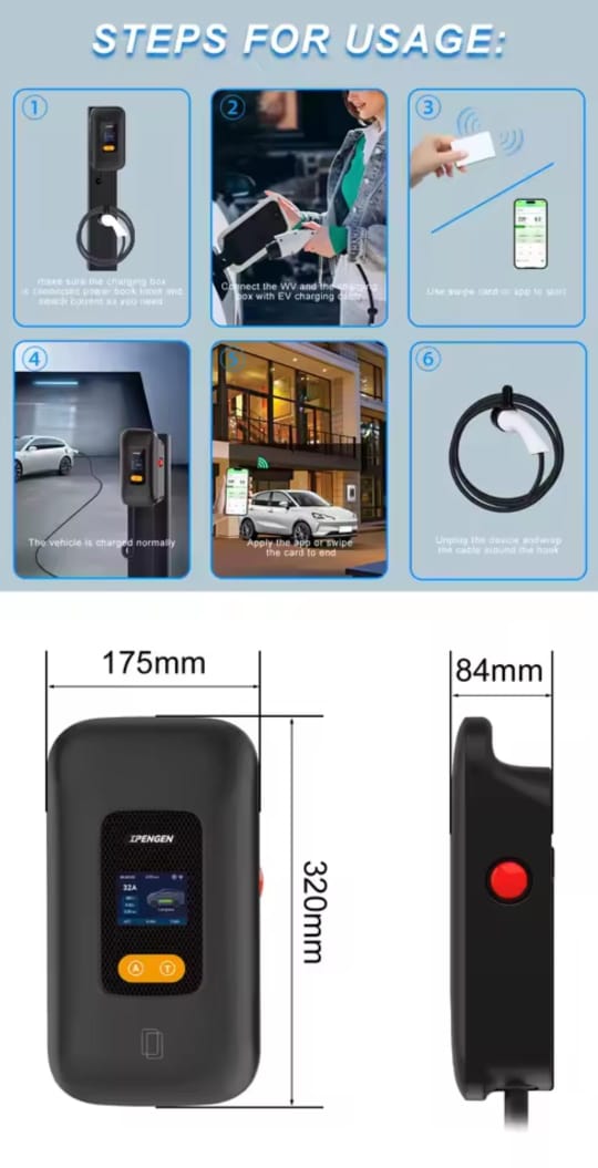 EV cargador 8-32A 7.6KW 11KW 22KW 3 fases thumbnail