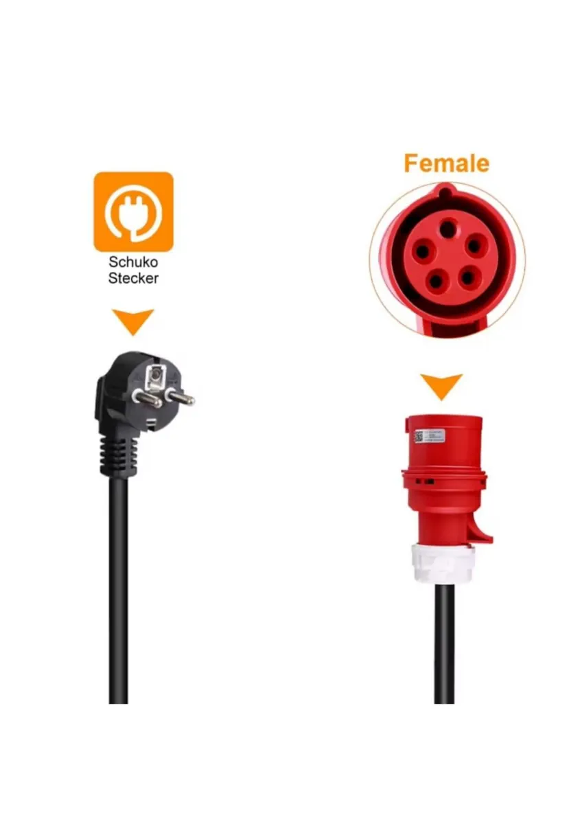 Cable conector adaptador Schuko para cargador EV thumbnail