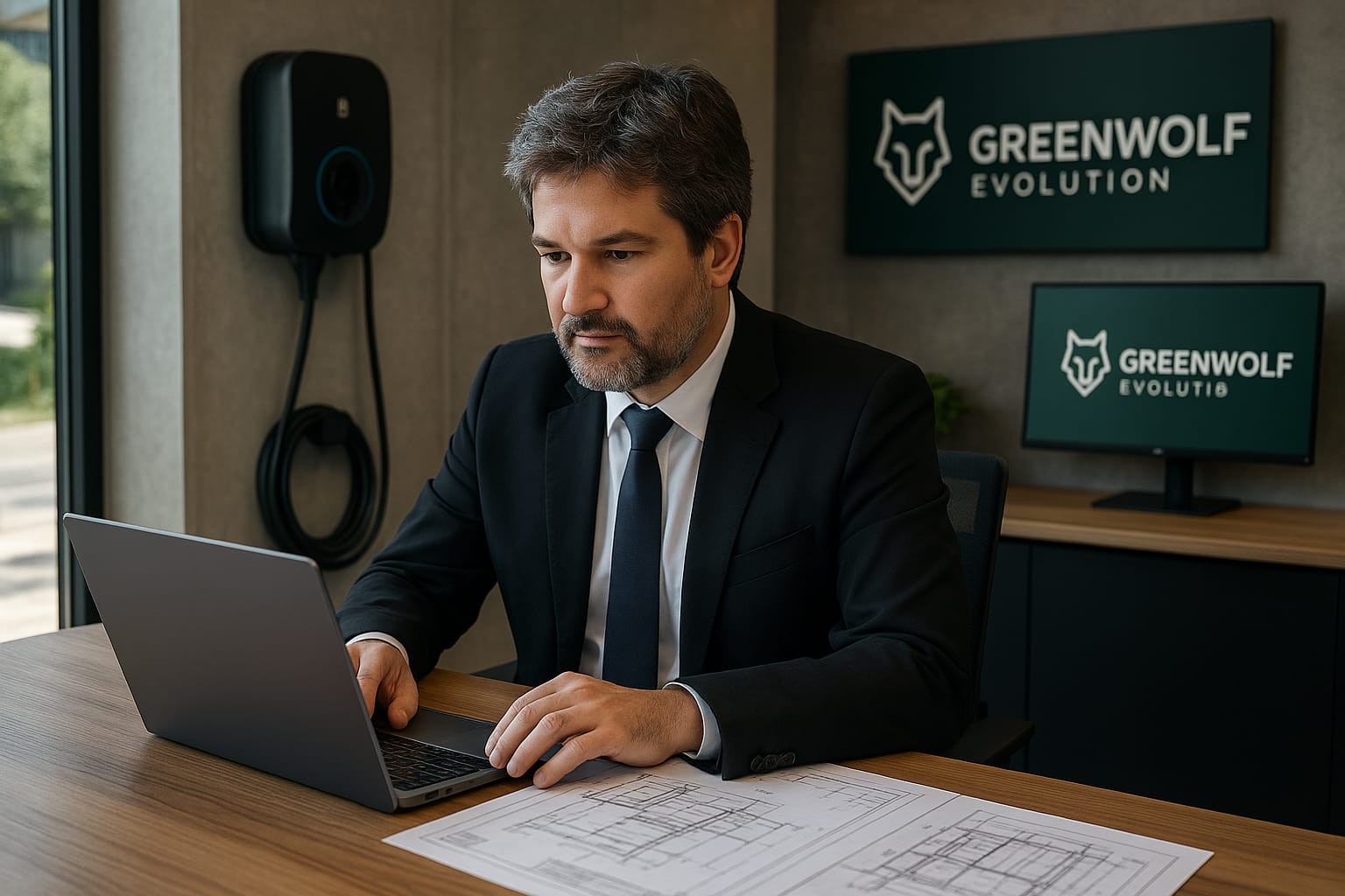 Stand de la marca en feria de energía